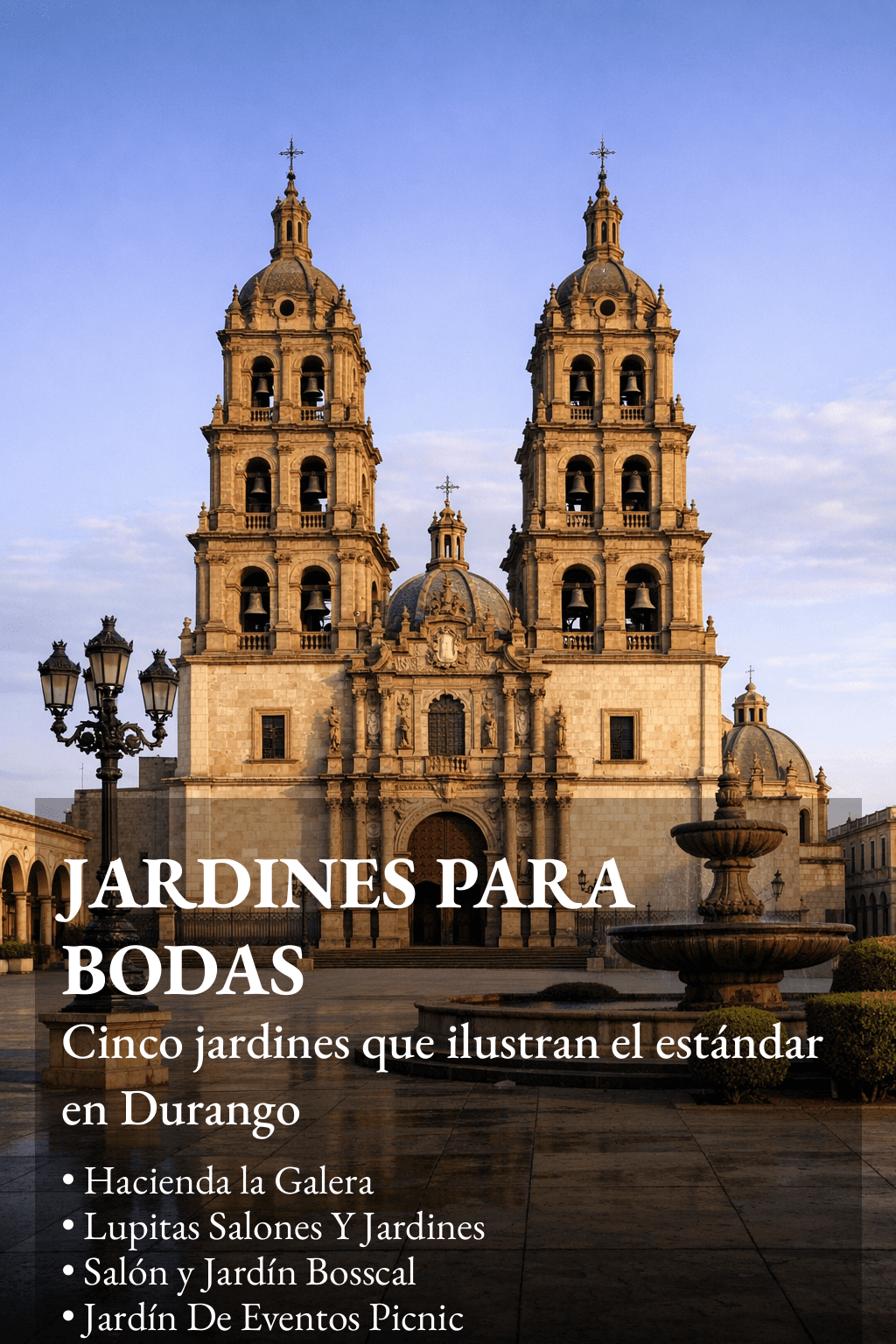 Los Mejores jardines para bodas en Durango